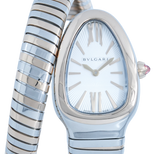 Bulgari Serpenti Tubogas, Steel & Rose Gold. Silver Dial. Ref: 103708 (Unworn B/P 2023) — watch photographed by Tempvs Watches