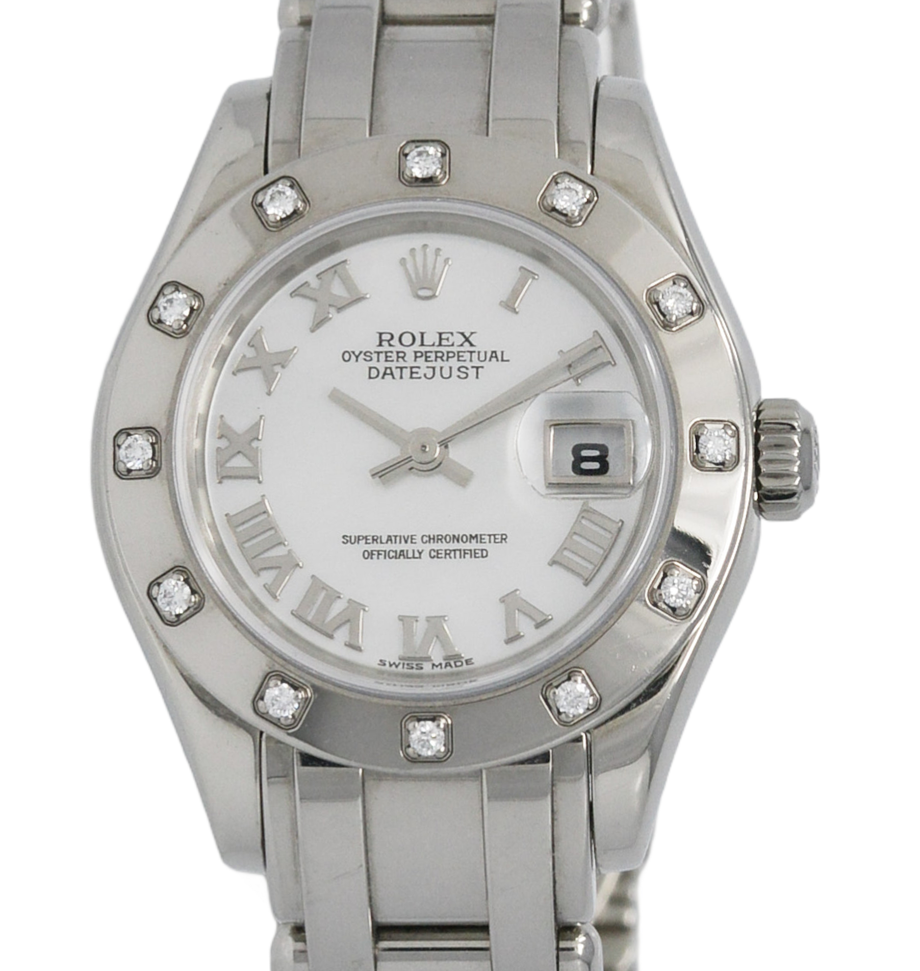 18k white gold rolex oyster perpetual datejust 2025