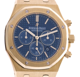 Audemars Piguet Royal Oak Chronograph Blue Dial, Boutique Edition. Ref: 26320BA.OO.1220BA.02 — watch photographed by Tempvs Watches
