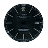 Rolex rare Datejust Black Baton Dial. Patina and Fading For 16014, 16234 & More
