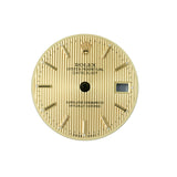 Rolex Ladies Datejust Dial. Gold/Champagne Pinstripe Baton. For 69173 & Others