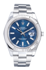 Rolex Datejust II, Navy Blue Baton Dial. Ref: 116334 (B/P/Tags 2017) – Tempvs Watches product photograph 2