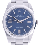 Rolex Oyster Perpetual 41, Blue Dial. Ref: 124300 (B/P 2023) — watch photographed by Tempvs Watches