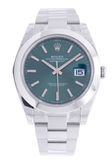 Rolex Datejust 41, Mint Green Dial. Ref: 126300 Stickers (B/P 2023) – Tempvs Watches product photograph 2