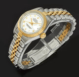 Rolex Ladies Datejust Steel & Gold, White Roman Numeral Dial. Ref: 69173 – Tempvs Watches product photograph 6