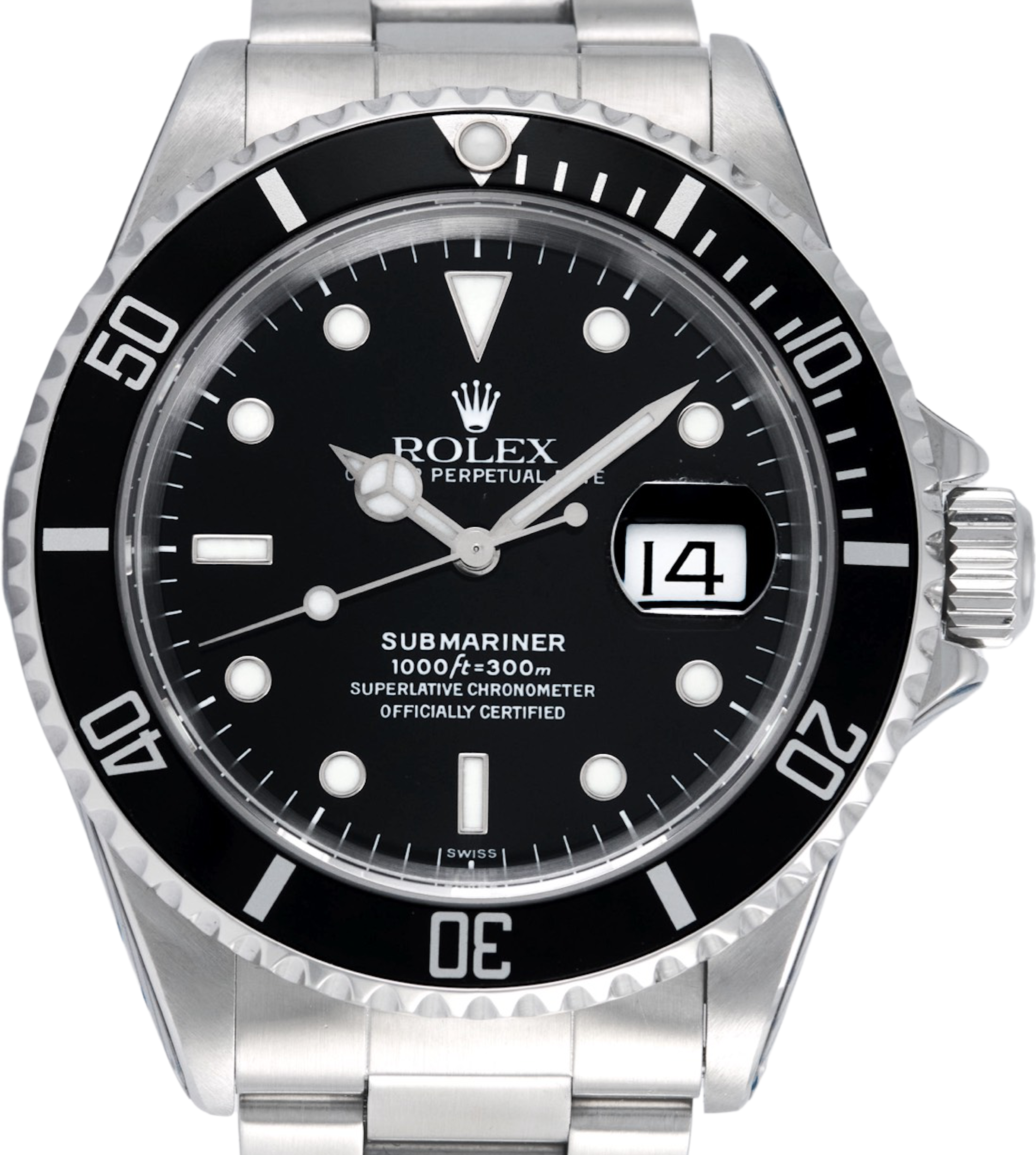 Rolex Steel Submariner Date Swiss Only Dial Ref 16610 Rolex