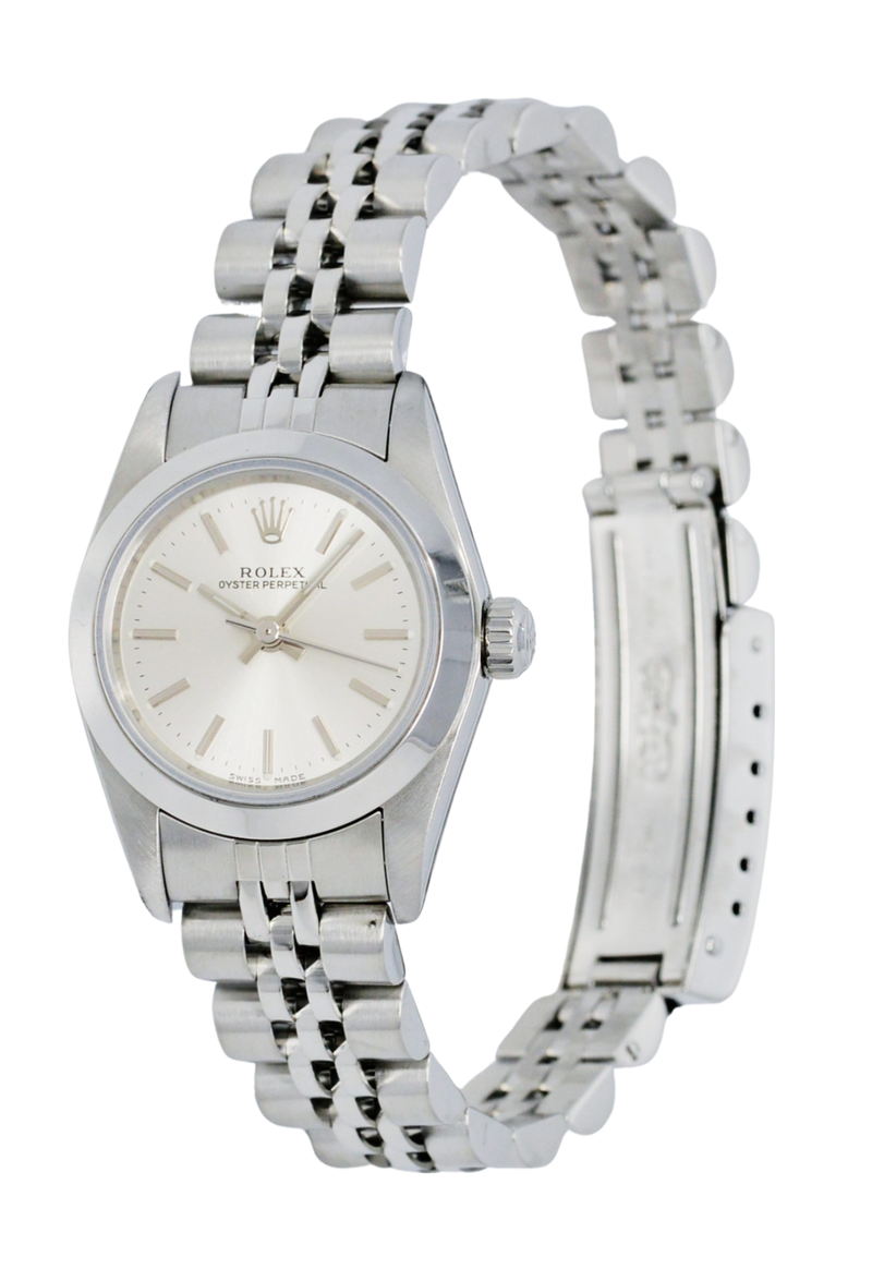 Rolex Oyster Perpetual Lady, Silver Baton Dial, Jubilee Bracelet. Ref: 76080 (Papers 2004)