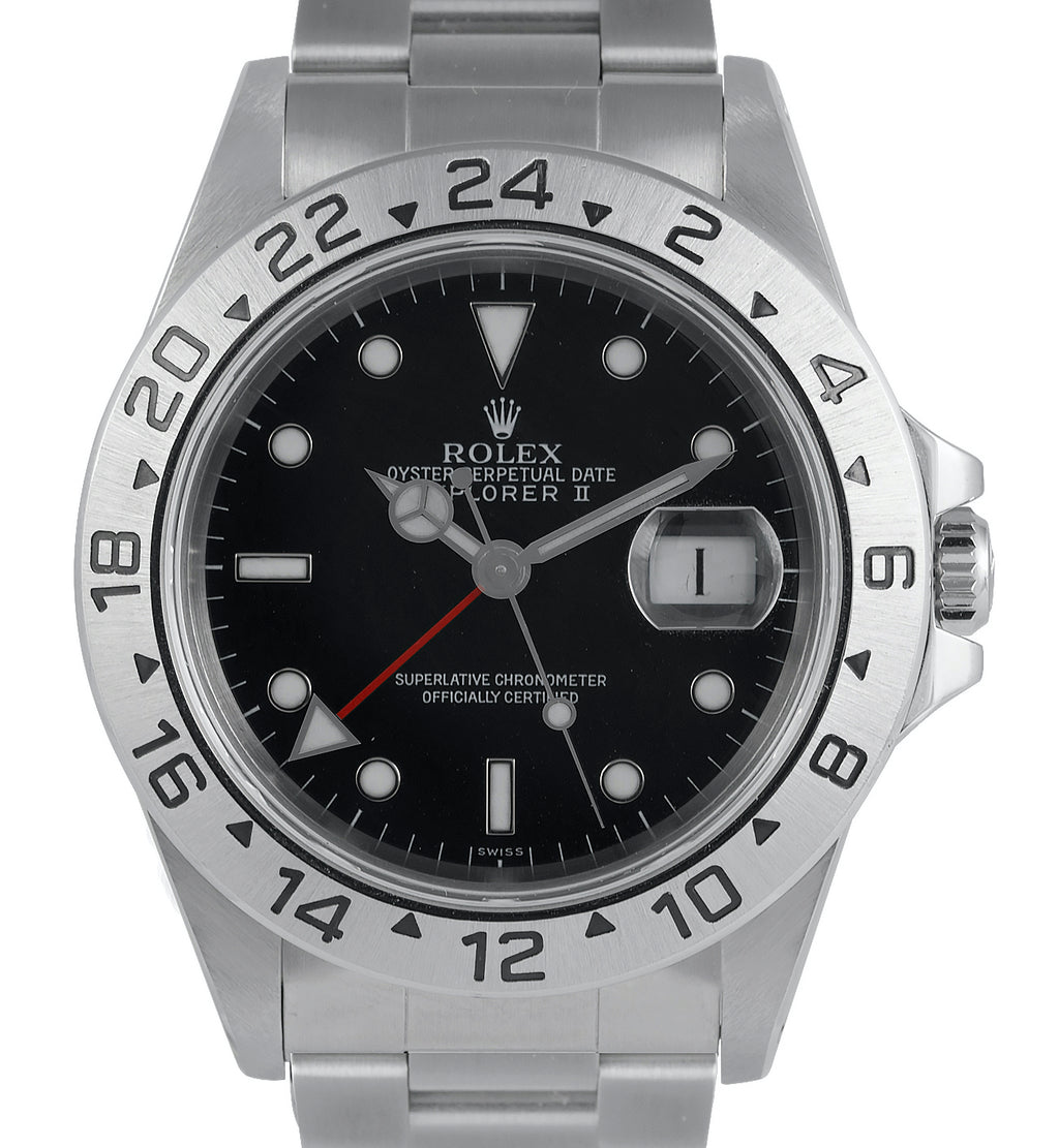 Rolex Explorer II Black Dial Swiss Only Ref 16570 Papers 1999