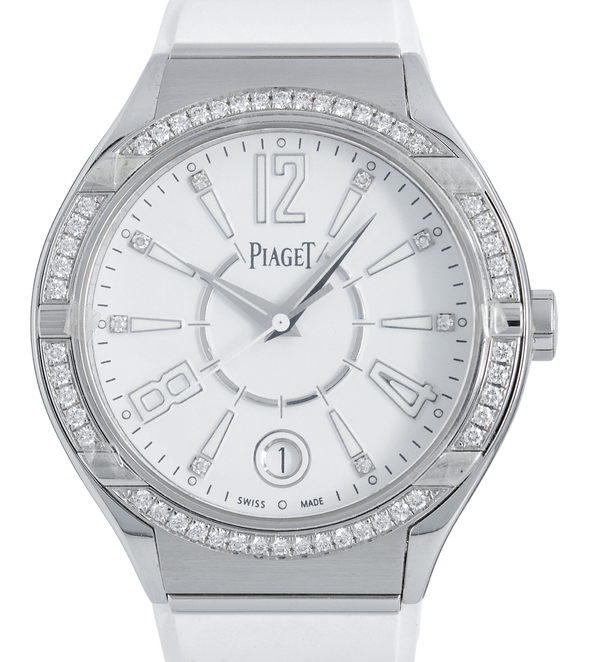 Piaget Polo Fortyfive Lady White. White Gold, Diamond Bezel/Dial. Ref: G0A35014