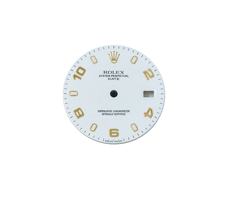 Rolex Date White Arabic Dial. Ref: 15203, 15233 & More