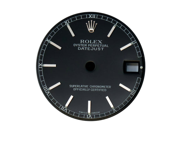 Rolex Midsize Datejust Black Baton Dial. For 68274 & Others