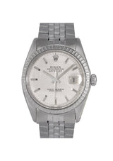 Datejust Steel with Silver Linen/Tapestry Dial, Ref: 1603 (1977)