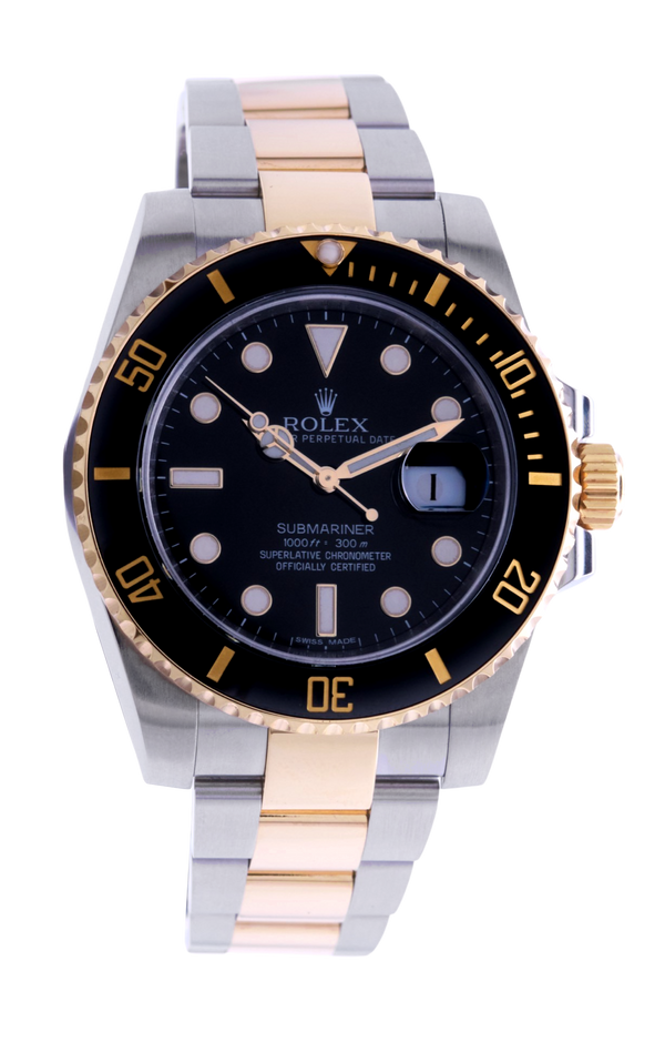 Rolex Submariner Date, Bimetal Black Dial. Ref: 116613LN (Original Rolex Card 2012)