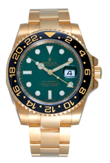 Rolex GMT-Master II Yellow Gold, Green Dial. Ref: 116718LN NOS Stickers (B/P 2008)