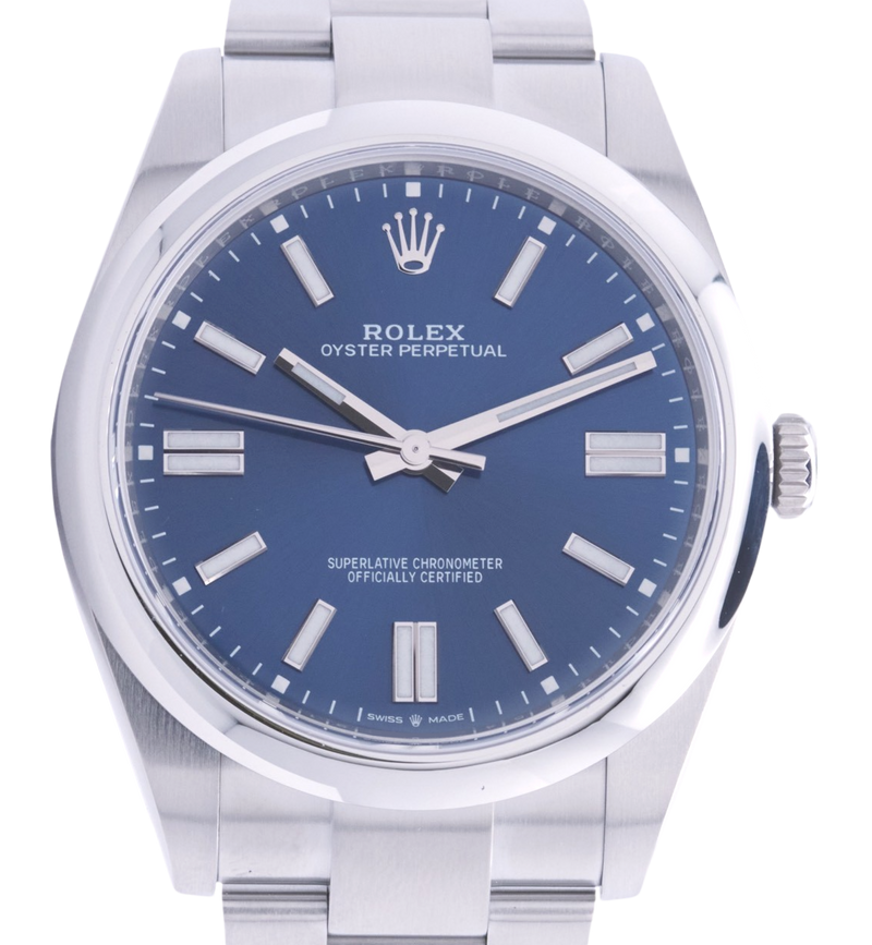 Rolex Oyster Perpetual 41, Blue Dial. Ref: 124300 (B/P 2023)