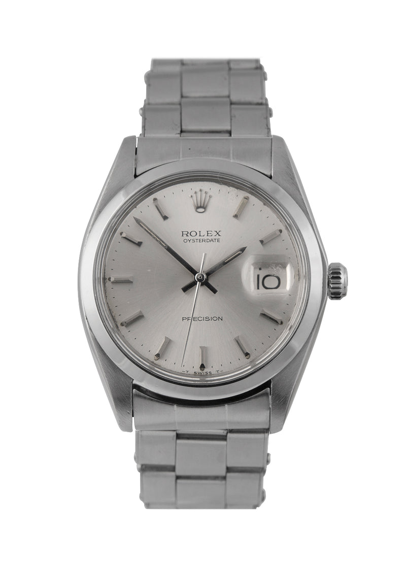 Rolex Oysterdate Steel Watch with Silver Dial, Ref: 6694