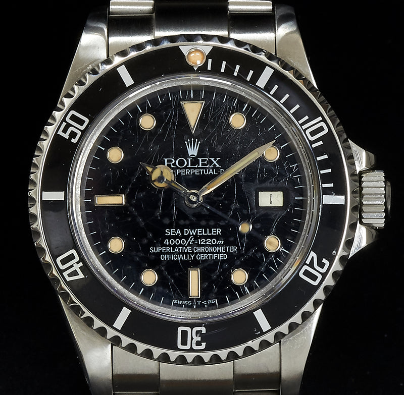 Rolex Sea-Dweller, Triple 6, Spider Dial with Patina. Ref: 16660