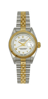 Rolex Ladies Datejust Steel & Gold, White Roman Numeral Dial. Ref: 69173 – Tempvs Watches product photograph 2