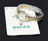 Rolex Ladies Datejust Steel & Gold, White Roman Numeral Dial. Ref: 69173 – Tempvs Watches product photograph 3