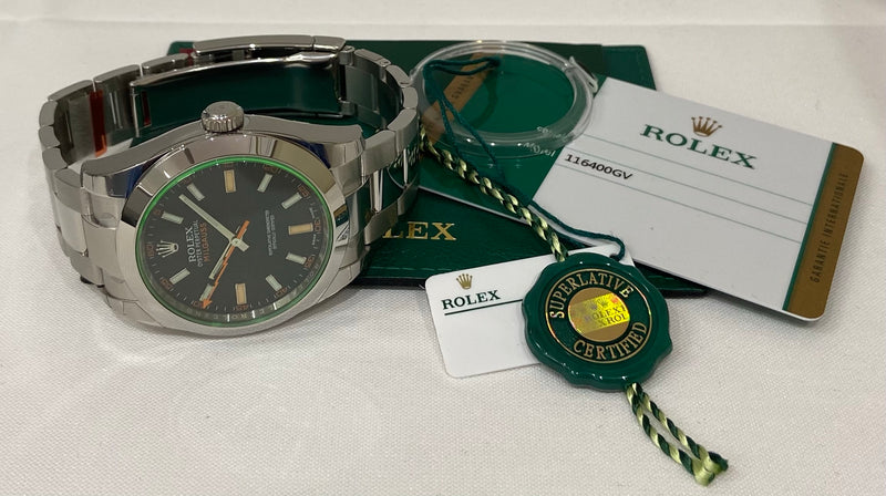 Rolex Milgauss Green, Ref: 116400GV Unworn with Stickers (B&P 2018)