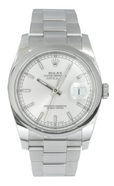 Rolex Datejust Silver Dial, Papers 2016 — watch photographed by Tempvs Watches